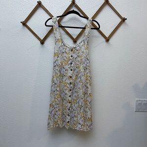 American Eagle Outfitters Floral Mini Dress - Yellow and White